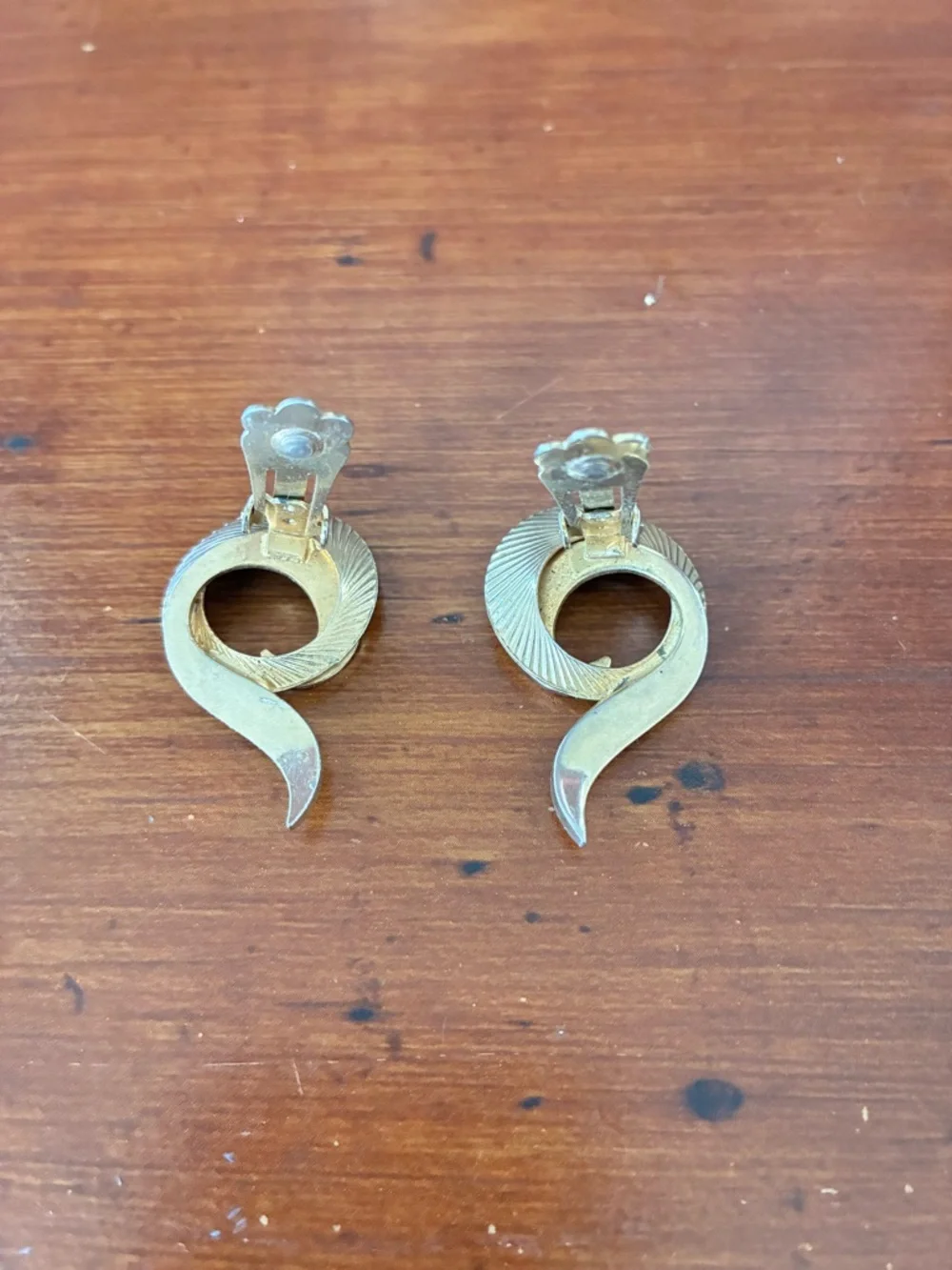Vintage Coro MCM Gold Tone Clip Earrings